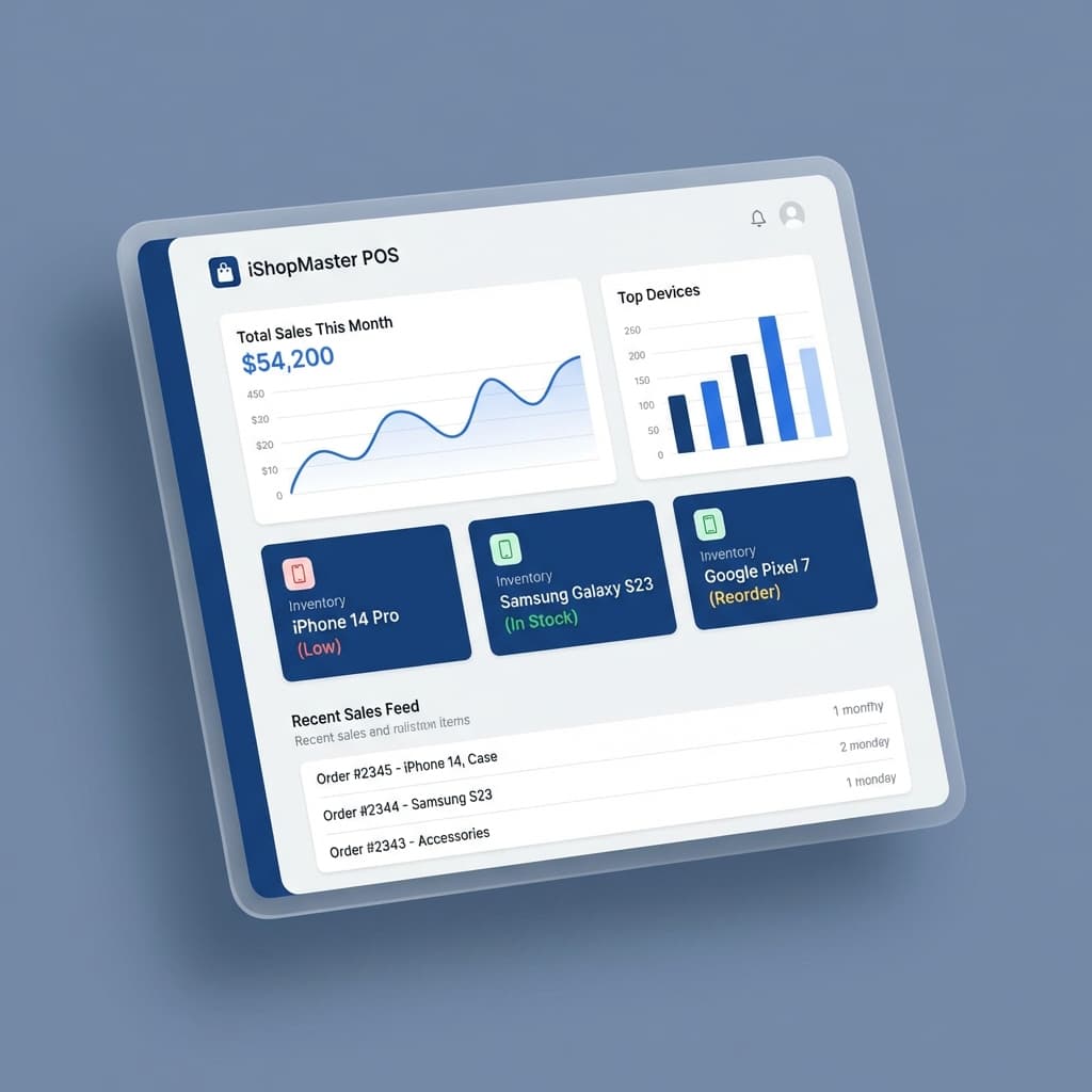 iShopMaster Dashboard Mockup